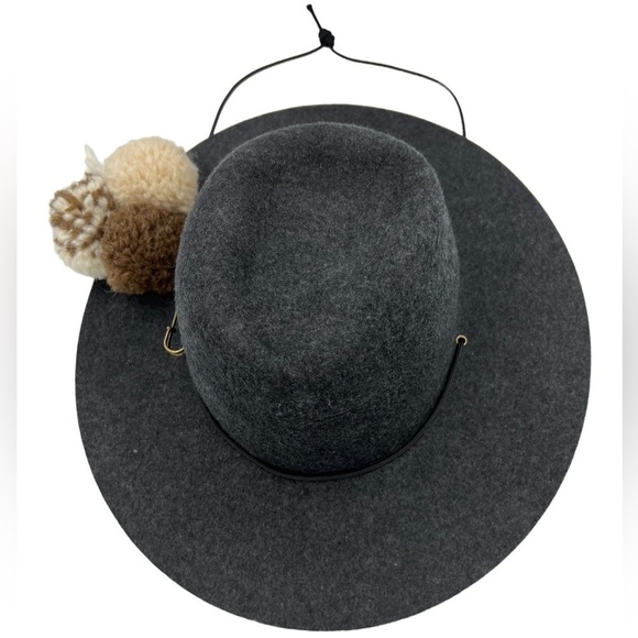 WESTERLIND Wool Felt Hat With Cord & Pom Poms Gray main image 6